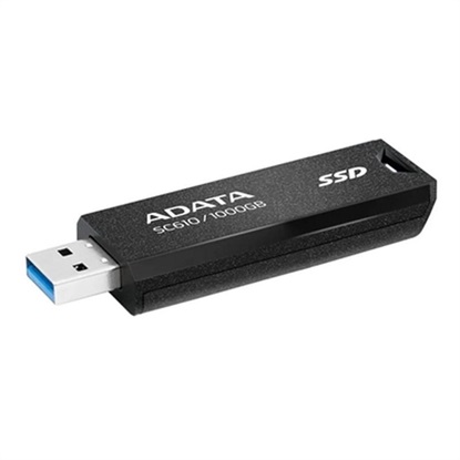 Adata SSD External SC610 1000 GB USB3.2a Gen2 Black (SC610-1000G-CBK/RD) (ADASC610-1000G-CBK-RD)-ADASC610-1000G-CBK-RD