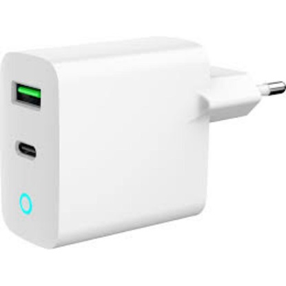 Gembird Fast 2-port USB Charger 20w Led White (TA-UC-PDQC20L-W-01) (GEMTA-UC-PDQC20L-W-01)-GEMTA-UC-PDQC20L-W-01