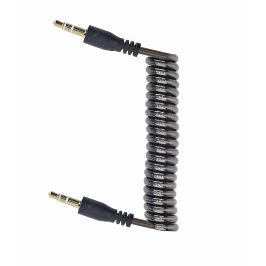 Gembird Cca-405-6 Stereo Audio Spiral Cable Minijack-minijack M/m 1.8m (CCA-405-6) (GEMCCA-405-6)-GEMCCA-405-6