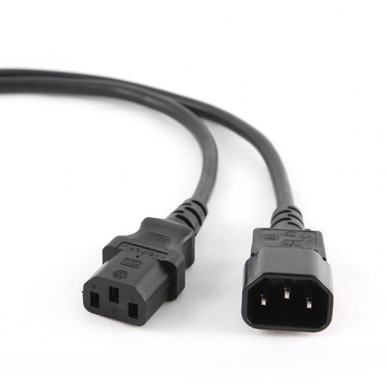 Gembird Pc-189-vde-3m Vde Iec320 C13/c14 Extension Power Cable, 3m (Thick) (PC-189-VDE-3M) (GEMPC-189-VDE-3M)-GEMPC-189-VDE-3M
