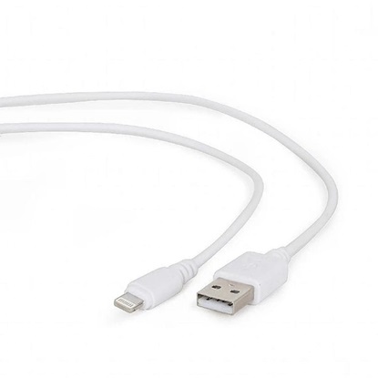 Gembird Cc- USB2-amlm-2m-w USB To 8-pin Cable Charging Transmission (Ipad,iphone5/6/7/8/x) 2m White (CC-USB2-AMLM-2M-W) (GEMCC-USB2-AMLM-2M-W)-GEMCC-USB2-AMLM-2M-W
