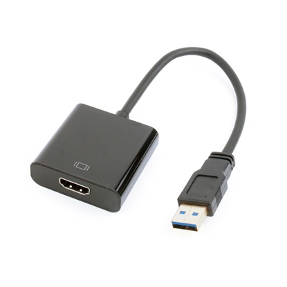 Gembird Μετατροπέας USB-A male σε HDMI female (A-USB3-HDMI-02) (GEMA-USB3-HDMI-02)-GEMA-USB3-HDMI-02