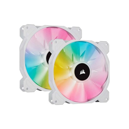 Corsair AF ELITE Series AF140 RGB ELITE 140mm Fluid Dynamic RGB Fan with AirGuide Dual Pack with Lighting Node CORE (CO-9050156-WW) (CORCO-9050156-WW)-CORCO-9050156-WW