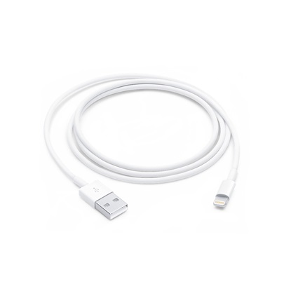 Apple USB-A to Lightning Cable White 1m (MUQW3ZM/A) (APPMUQW3ZM-A)-APPMUQW3ZM-A