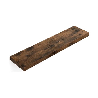 Επιτοίχιο Ξύλινο Ράφι 80 x 20 x 3.8 cm Χρώματος Σκούρο Καφέ VASAGLE (LWS28BX) (VASLWS28BX)-VASLWS28BX